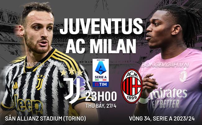 Dự đoán trận đấu Juventus vs AC Milan trong khuôn khổ Serie A mùa giải 2023/24 lúc 23h00 ngày 27/4